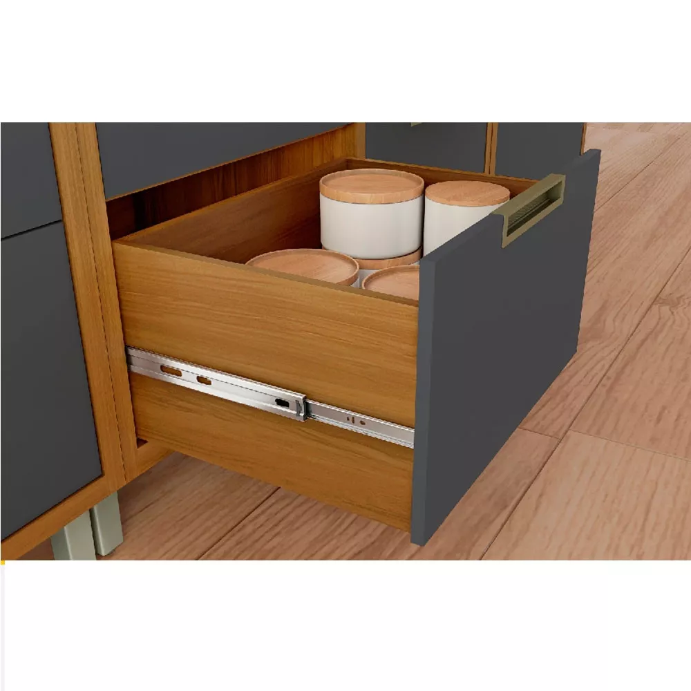 Image 4 of 8 of Cozinha Modulada 9 Peças Ripado Nesher Imperatriz Ângulo Torre Quente Mdf