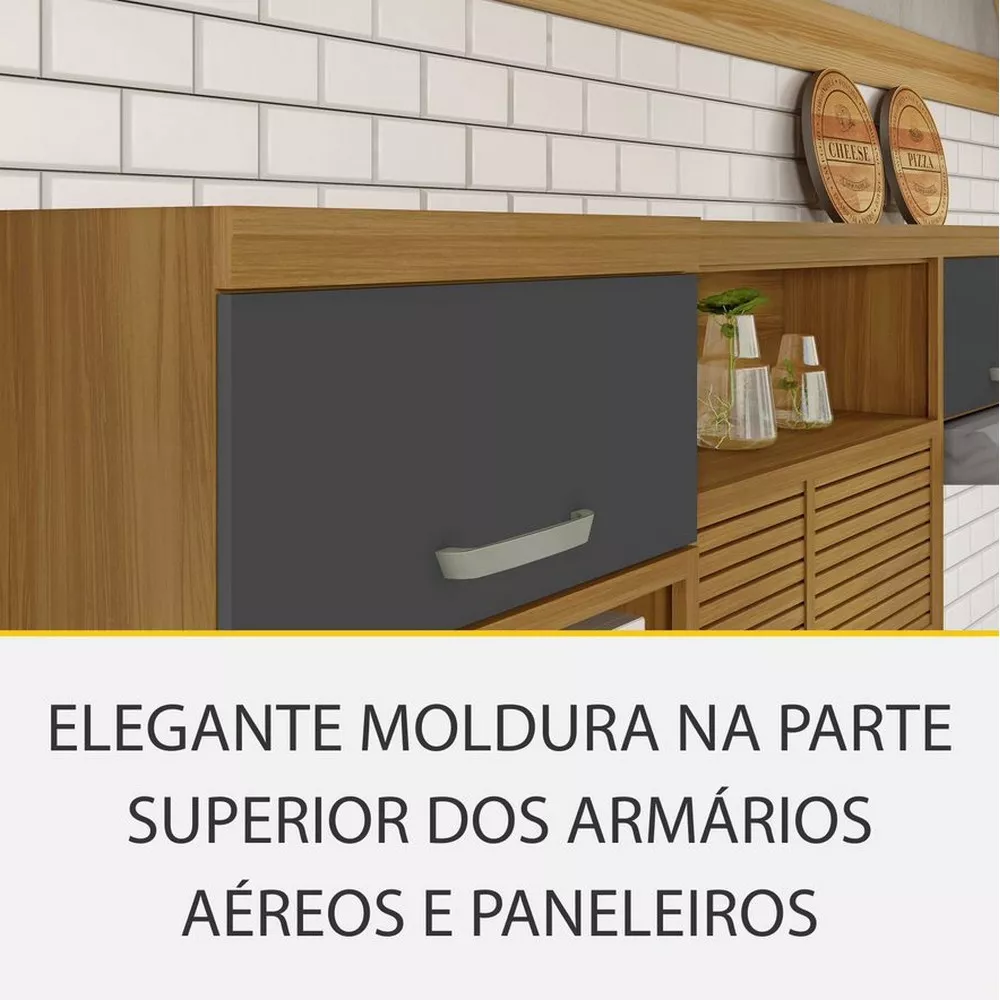 Image 7 of 11 of Cozinha 4 Peças Ripado 2 Paneleiros Princesa 100 MDF Nesher