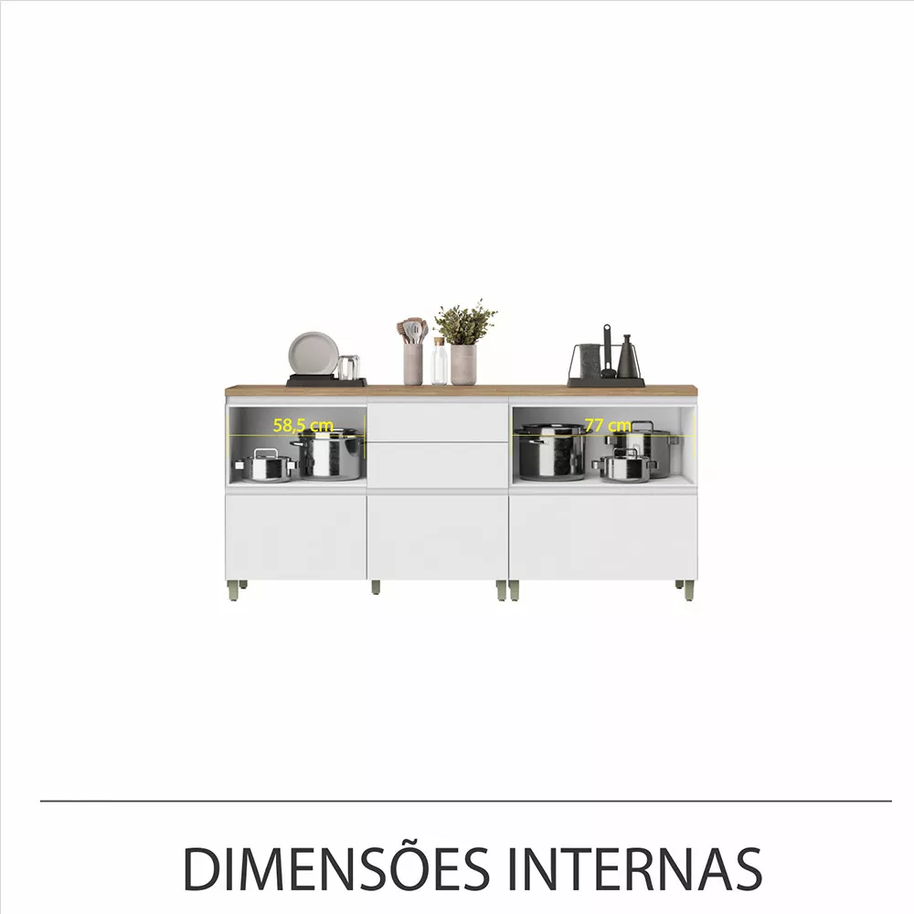 Image 4 of 16 of Cozinha 8 Peças Ripado Rainha Gourmet 100 MDF