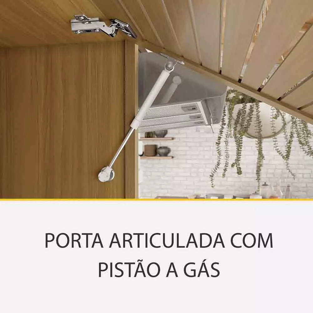 Image 9 of 10 of Cozinha 05 Peças Ripado Nesher Princesa Gourmet 100 MDF
