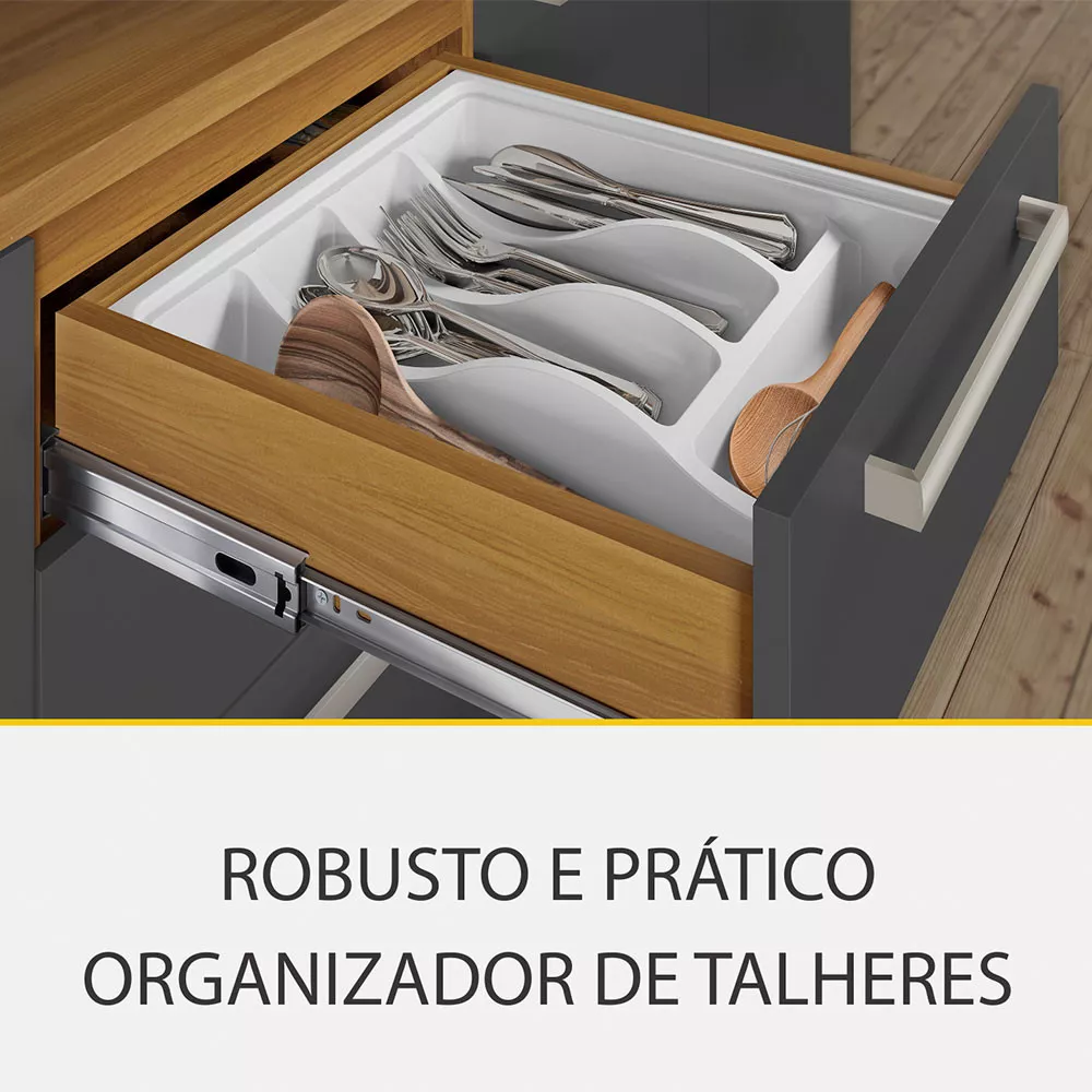 Image 6 of 13 of Cozinha Burguesa Gourmet 06 Peças Ripado em MDF Nesher