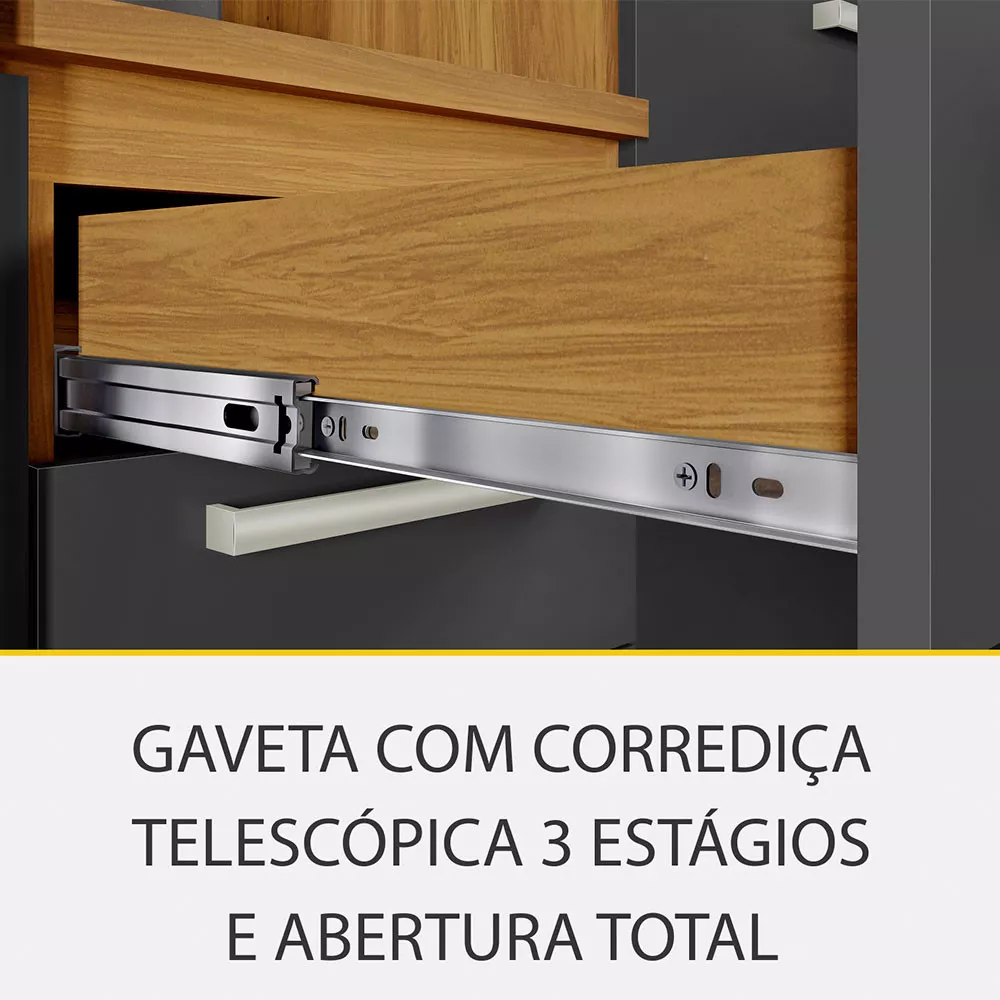 Image 7 of 13 of Cozinha Burguesa Gourmet 06 Peças Ripado em MDF Nesher