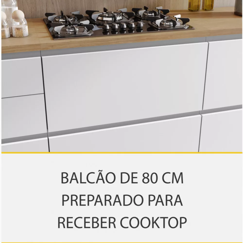 Image 14 of 20 of Cozinha 10 Peças Nesher Rainha Gourmet Ripado 100 Mdf