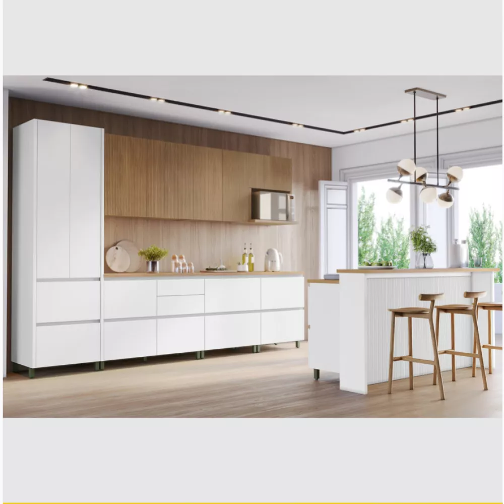 Image 17 of 20 of Cozinha 10 Peças Nesher Rainha Gourmet Ripado 100 Mdf