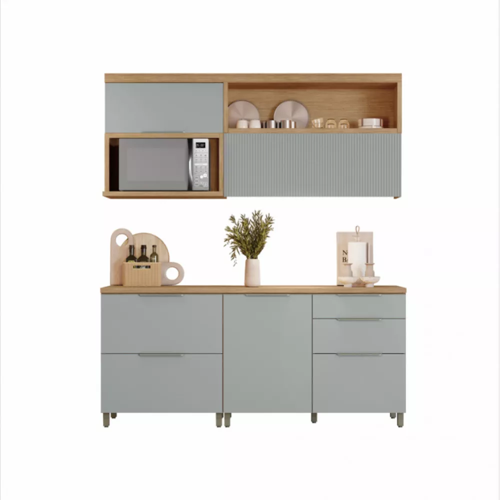 Image 2 of 15 of Cozinha 4 Peças Nesher Marquesa Ripado 100 Mdf