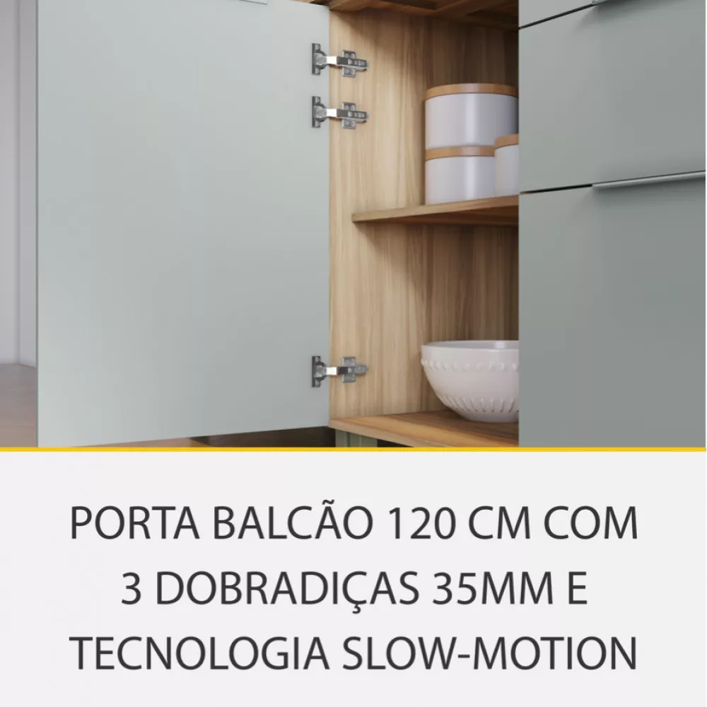 Image 6 of 15 of Cozinha 4 Peças Nesher Marquesa Ripado 100 Mdf