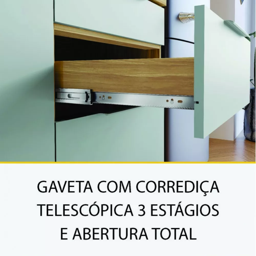 Image 9 of 15 of Cozinha 4 Peças Nesher Marquesa Ripado 100 Mdf