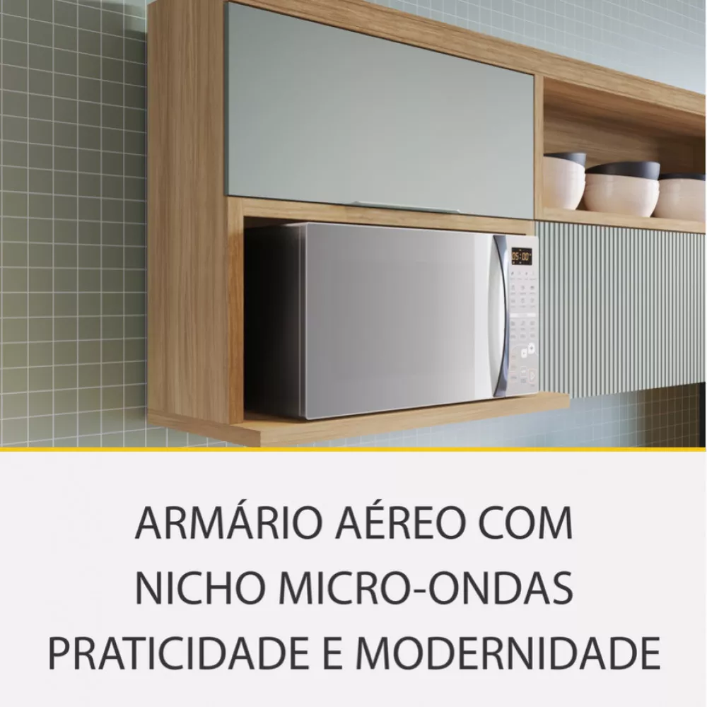 Image 12 of 15 of Cozinha 4 Peças Nesher Marquesa Ripado 100 Mdf
