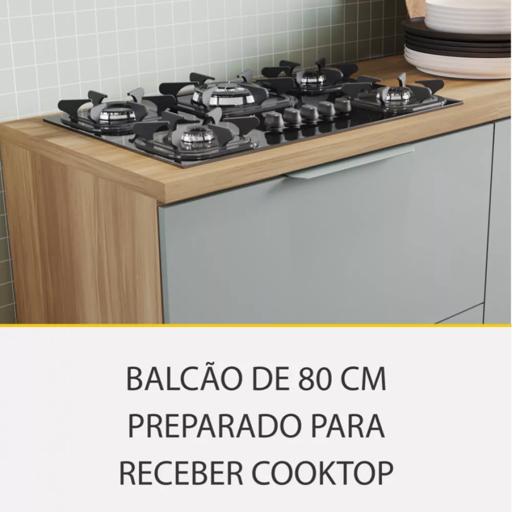 Image 14 of 20 of Cozinha 8 Peças Nesher Marquesa Gourmet Ripado 100 Mdf