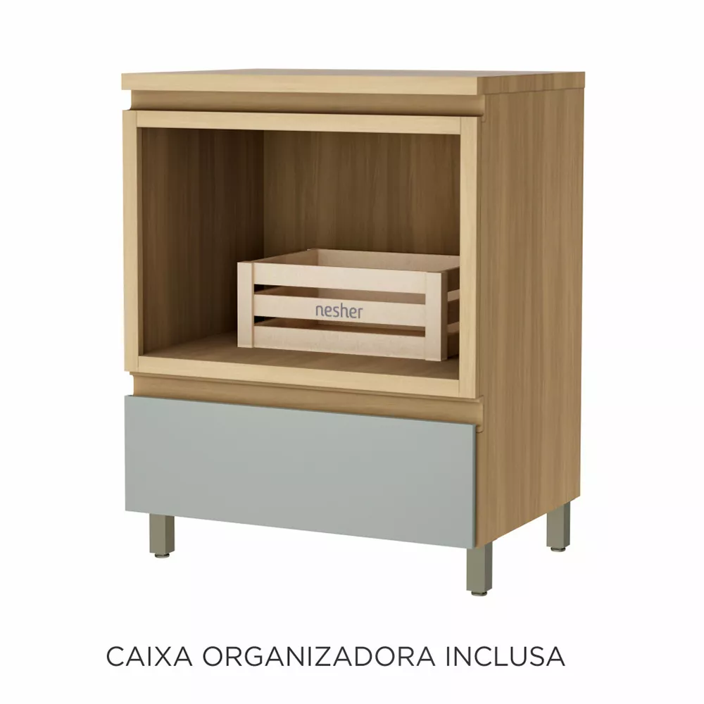 Image 2 of 6 of Balcão Forno 1 Gaveta Rainha 70cm 100 MDF