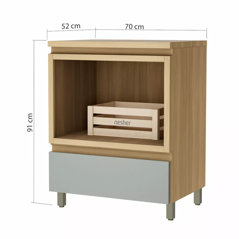 Image 3 of 6 of Balcão Forno 1 Gaveta Rainha 70cm 100 MDF