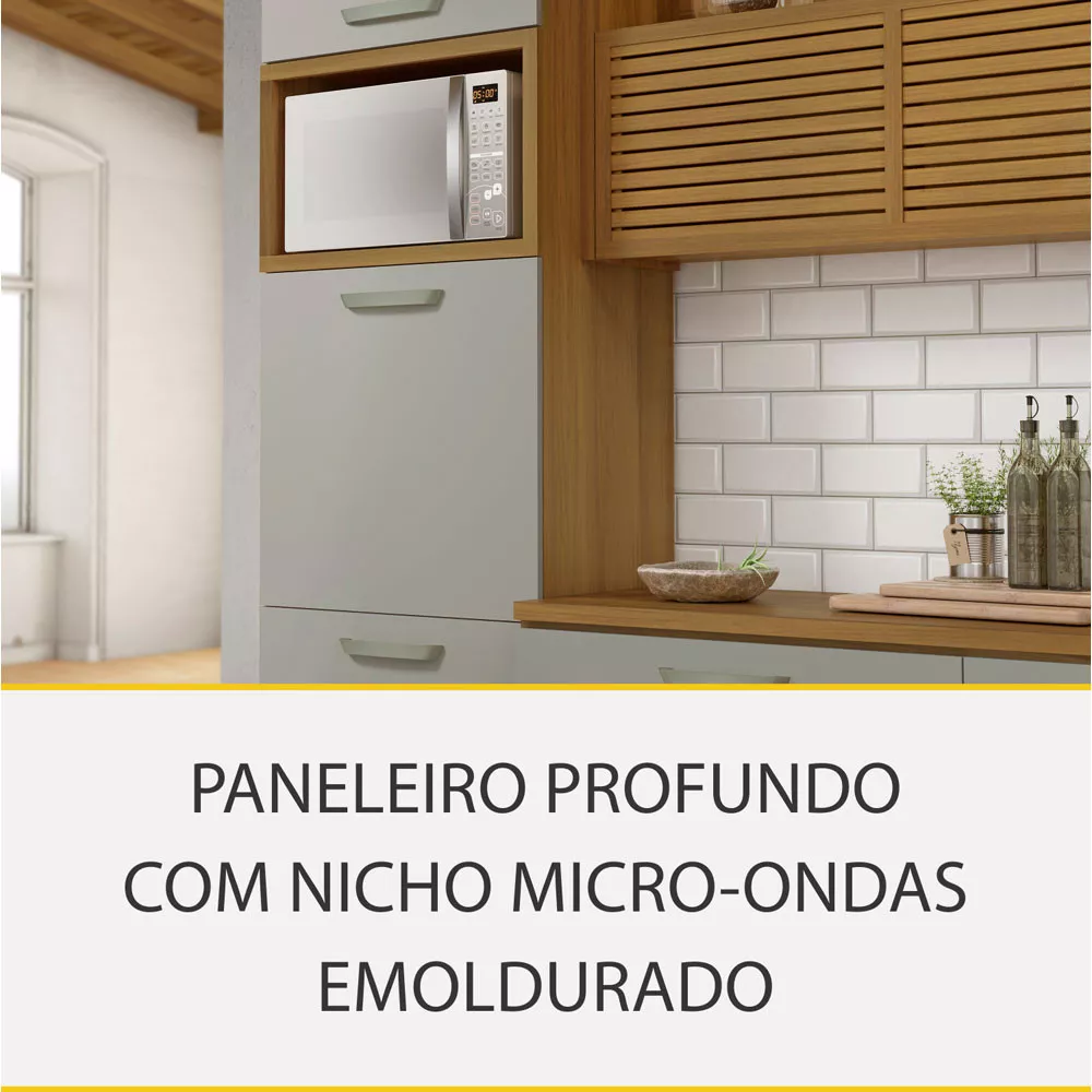 Image 7 of 11 of Cozinha 2 Peças Ripado Nesher Princesa 100 MDF