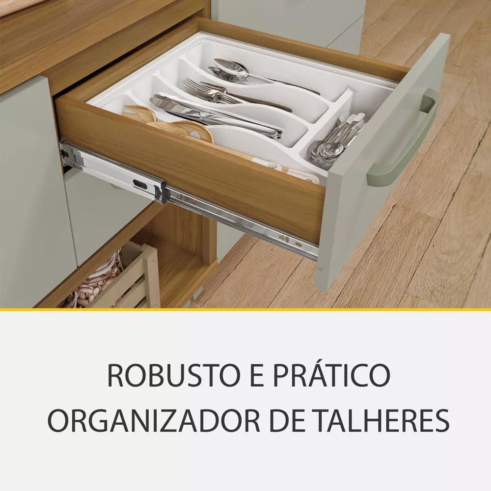 Image 9 of 11 of Cozinha 2 Peças Ripado Nesher Princesa 100 MDF