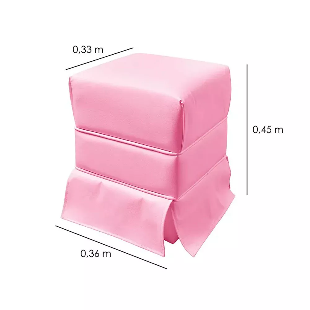 Image 3 of 4 of Puff Decorativo Eliza Corano Rosa - Speciale Home