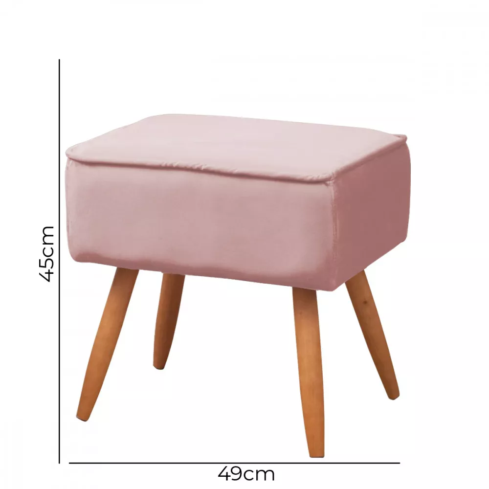Image 1 of 3 of Puff Para Sala Calibu Veludo Speciale Home