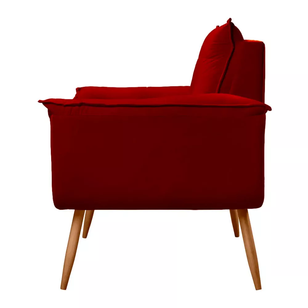 Image 2 of 6 of Conjunto de 2 Poltronas Opala Veludo Vermelho - Speciale Home