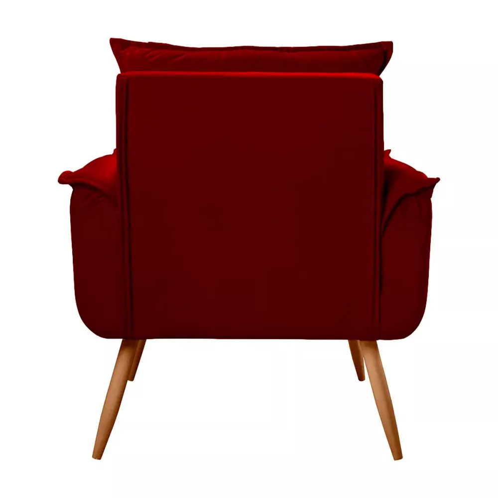 Image 3 of 6 of Conjunto de 2 Poltronas Opala Veludo Vermelho - Speciale Home