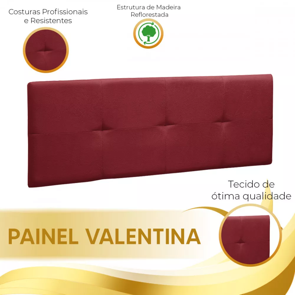 Image 3 of 5 of Painel Valentina Cama Casal 1,40 - Veludo