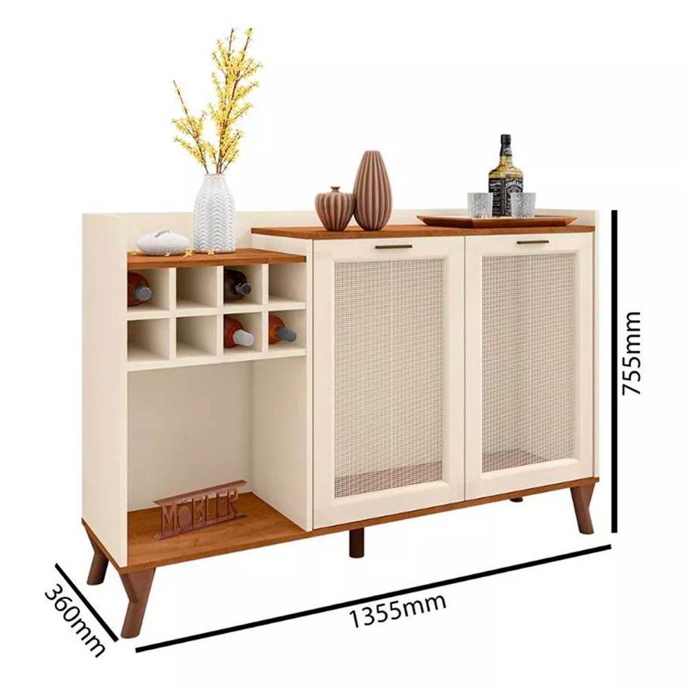 Image 3 of 4 of Buffet Aparador Arcade 2 Portas com Adega Speciale Home