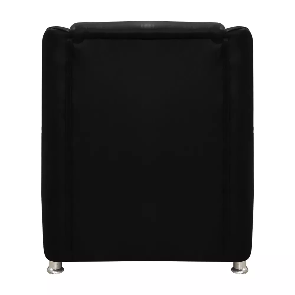 Image 3 of 7 of Poltrona Decorativa Gabi para Recepção Sala e Quarto Material Sintético Preto - Speciale Home