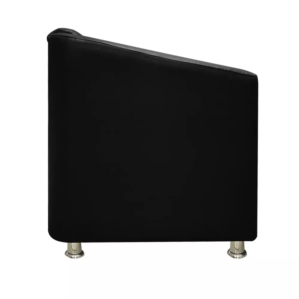Image 4 of 7 of Poltrona Decorativa Gabi para Recepção Sala e Quarto Material Sintético Preto - Speciale Home