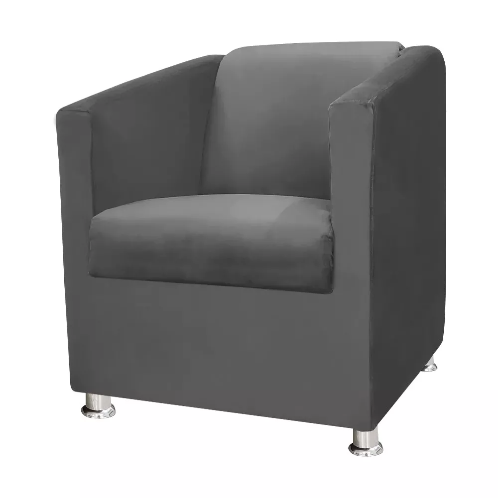 Image 0 of 7 of Poltrona Decorativa Gabi para Recepção Sala e Quarto Suede Cinza - Speciale Home