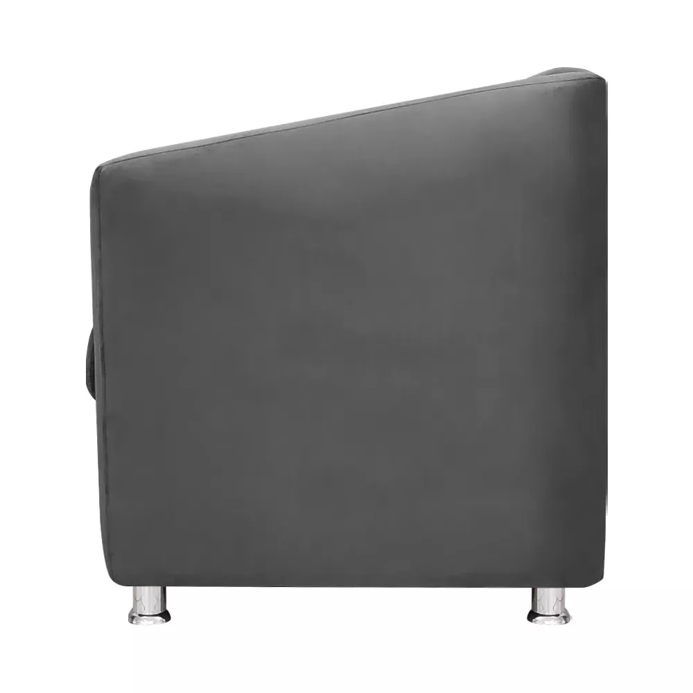 Image 3 of 7 of Poltrona Decorativa Gabi para Recepção Sala e Quarto Suede Cinza - Speciale Home