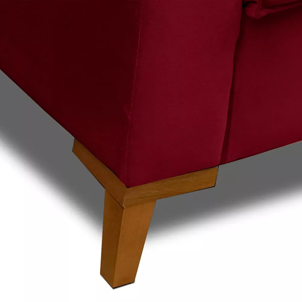 Image 4 of 5 of Poltrona Decorativa Riviera Veludo Vermelho - Speciale Home