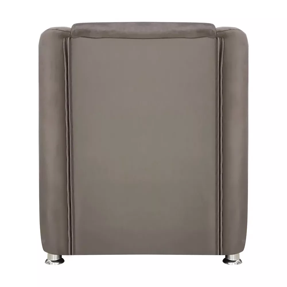 Image 4 of 7 of Poltrona Decorativa Gabi para Recepção Sala e Quarto Suede Bege - Speciale Home