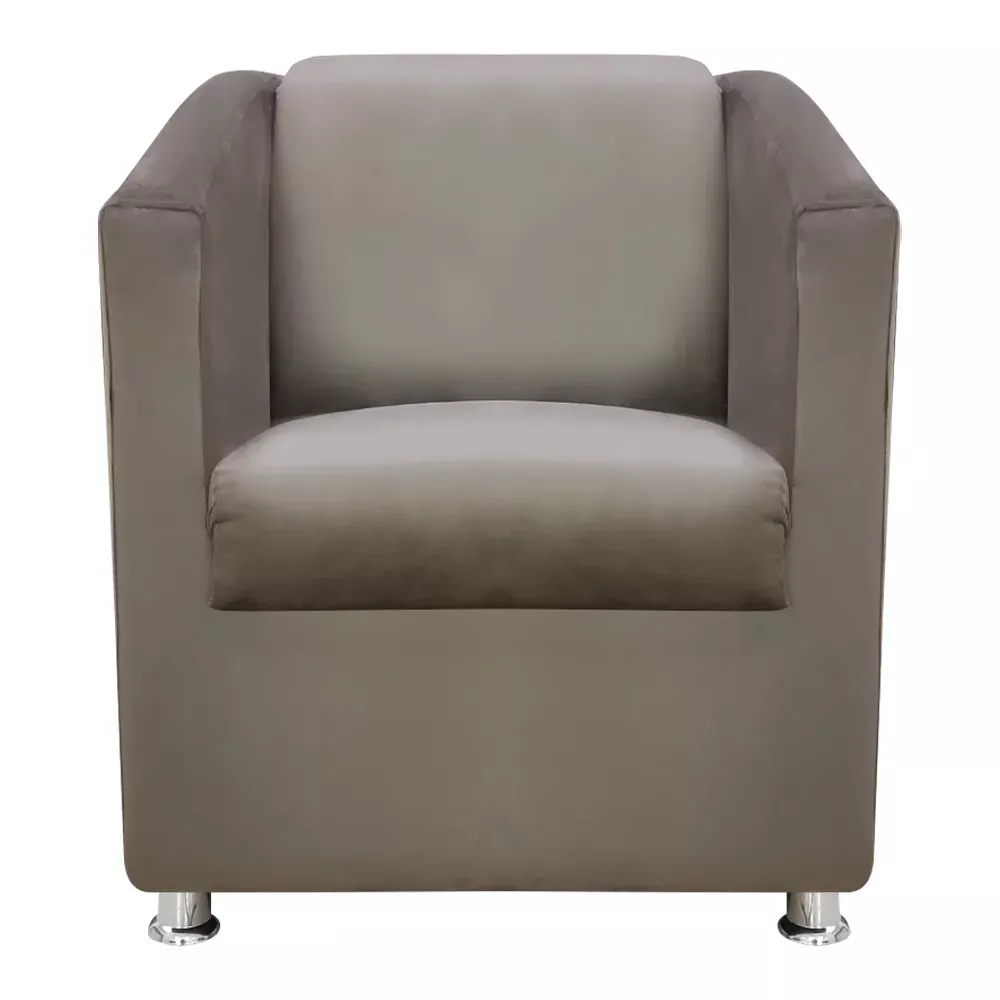 Image 5 of 7 of Poltrona Decorativa Gabi para Recepção Sala e Quarto Suede Bege - Speciale Home