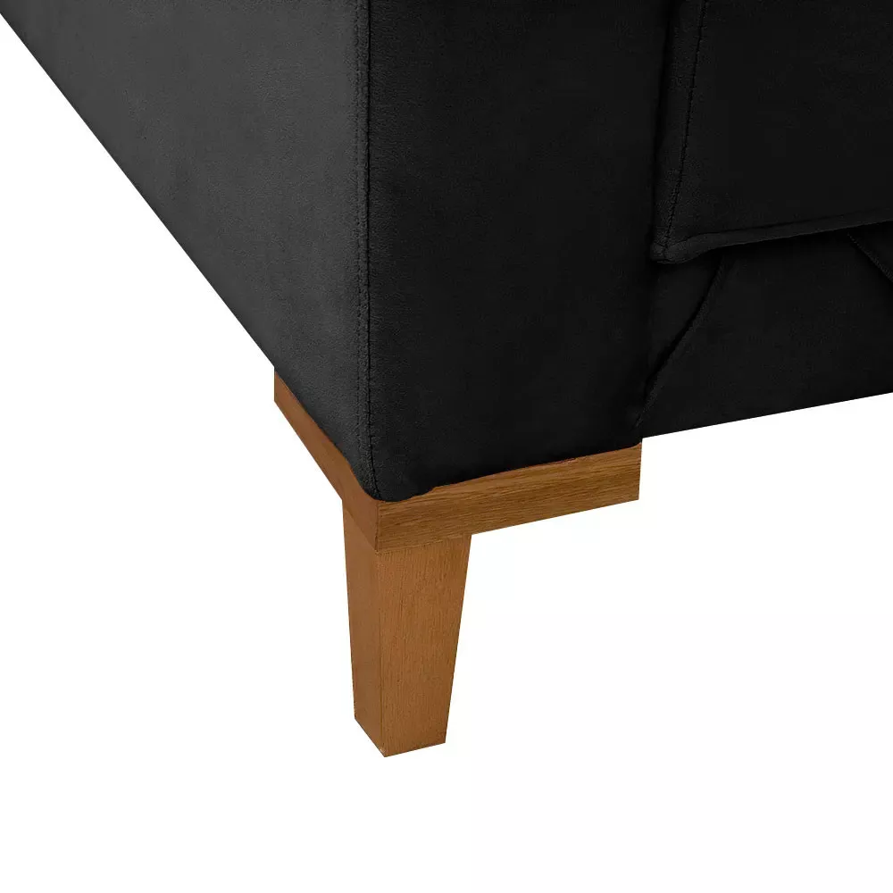 Image 3 of 6 of Poltrona Decorativa Sarah Veludo Preto - Speciale Home