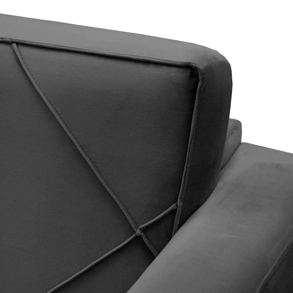 Image 4 of 6 of Poltrona Decorativa Sarah Veludo Preto - Speciale Home