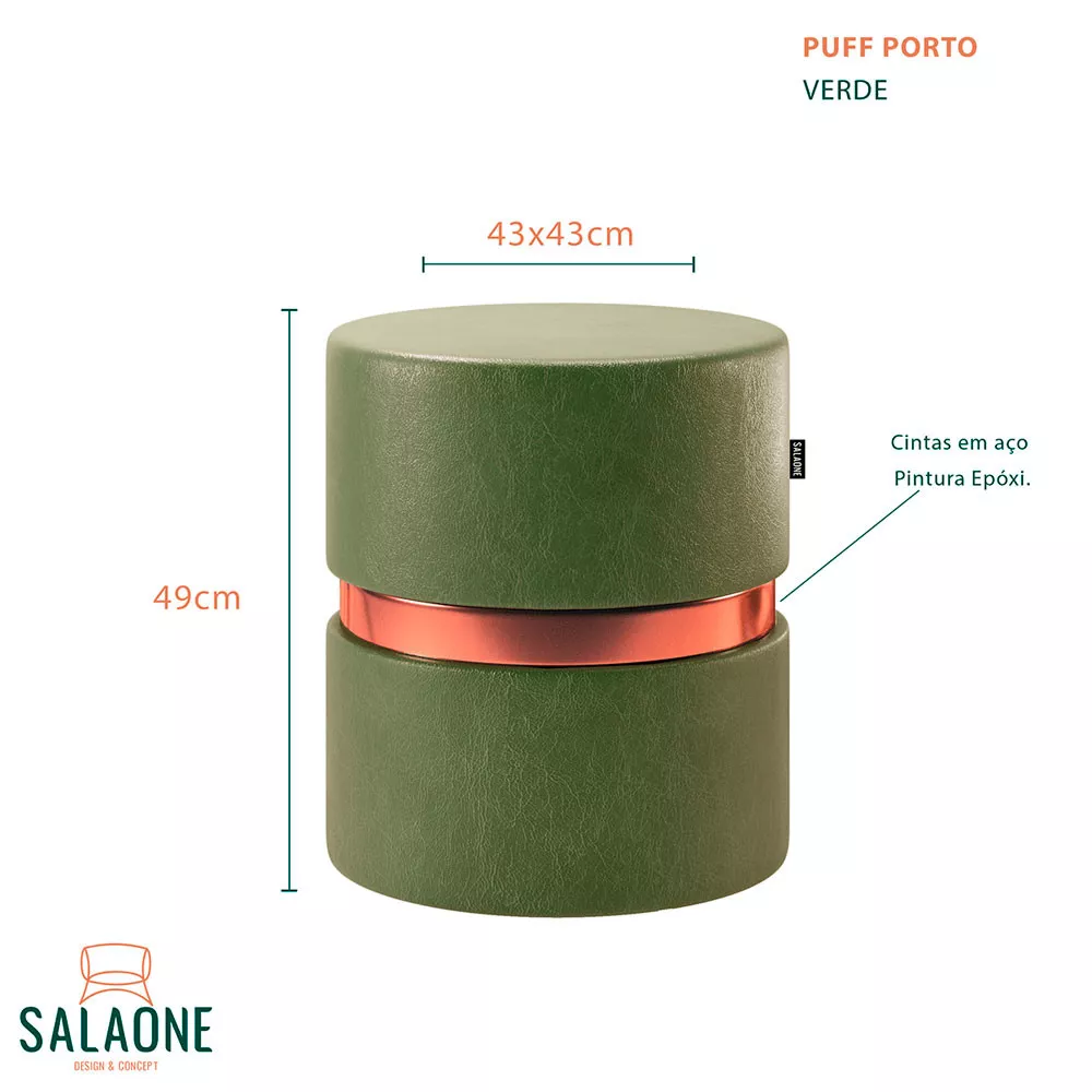 Image 2 of 3 of Puff Porto Cor Verde - Speciale Home