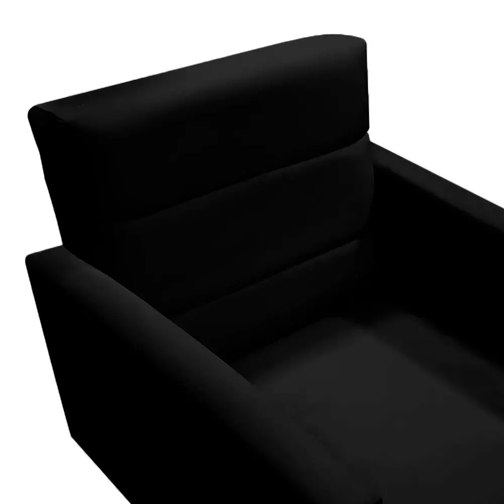 Image 4 of 5 of Poltrona Nina Veludo Preto De Madeira Speciale Home