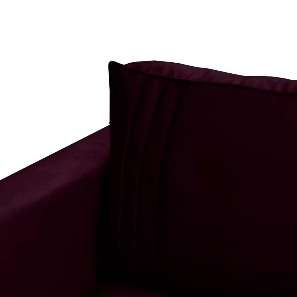 Image 5 of 7 of Kit 2 Poltronas Decorativa Riviera Veludo Roxo - Speciale Home