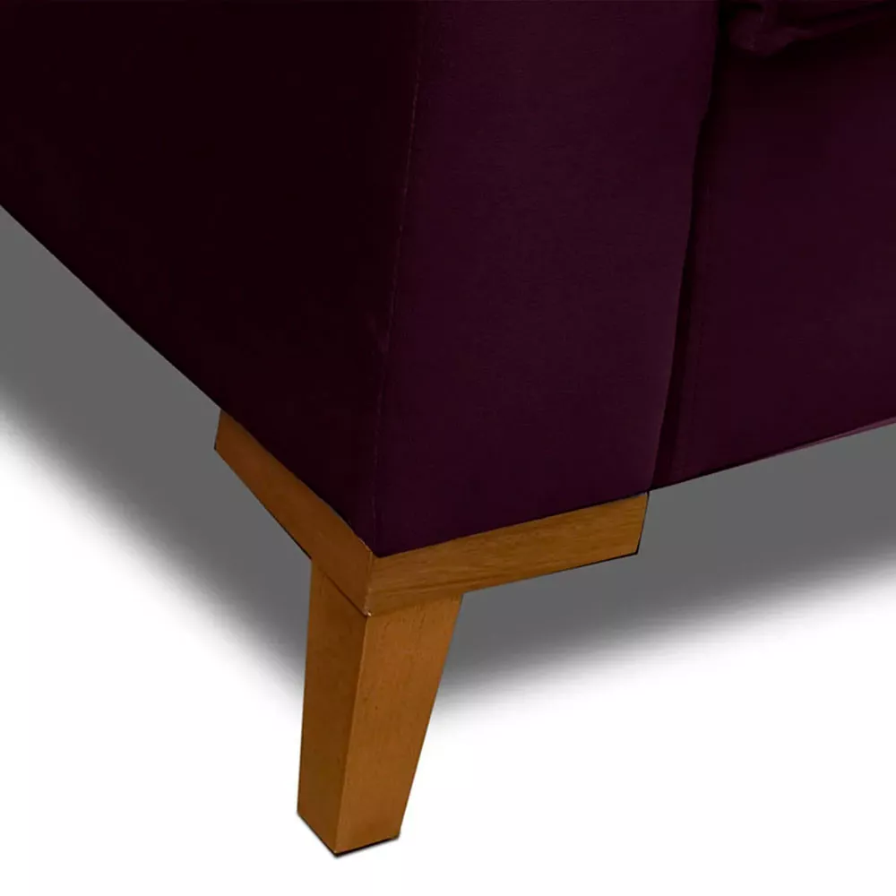 Image 6 of 7 of Kit 2 Poltronas Decorativa Riviera Veludo Roxo - Speciale Home