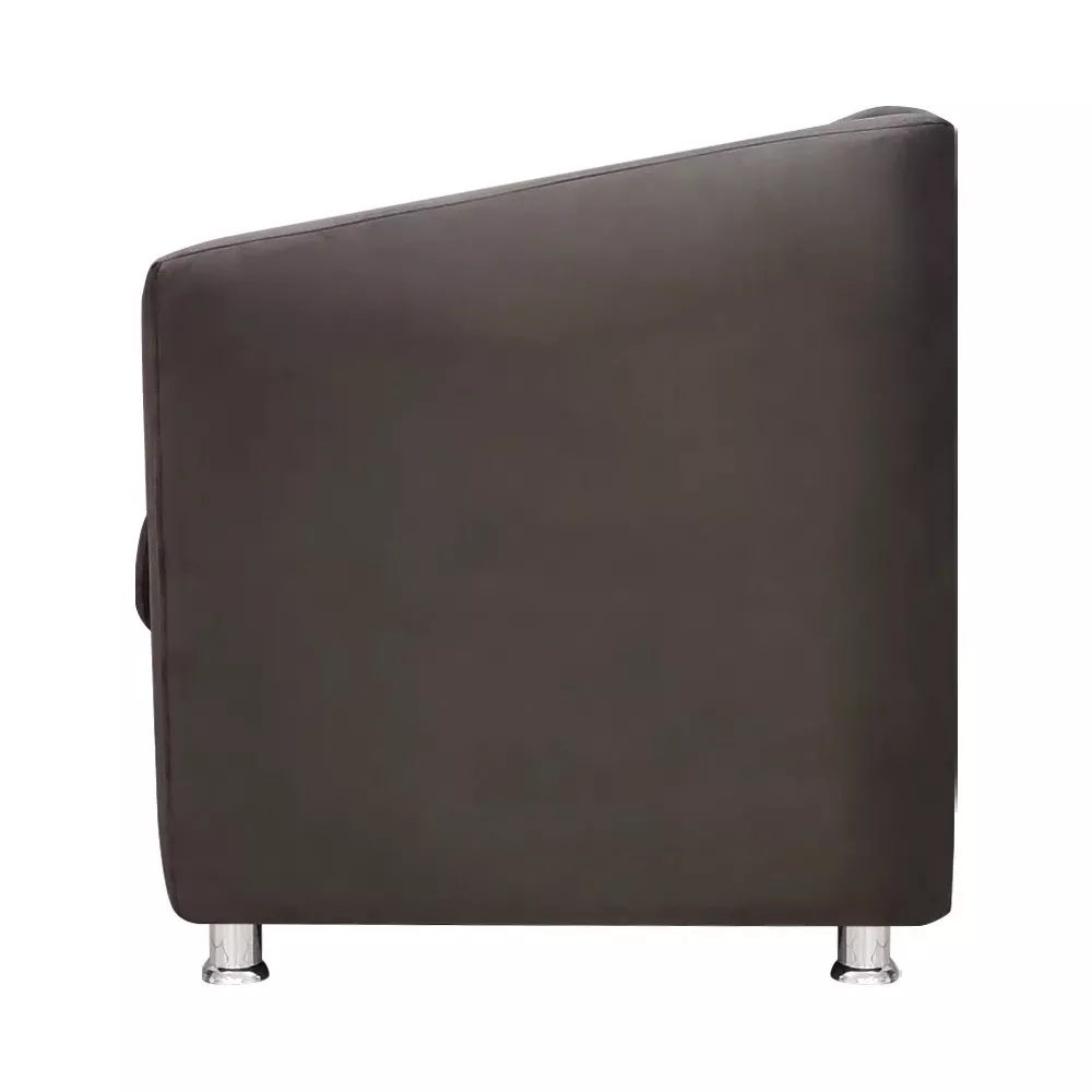 Image 3 of 7 of Poltrona Decorativa Gabi para Recepção Sala e Quarto Suede Marrom Castor - Speciale Home
