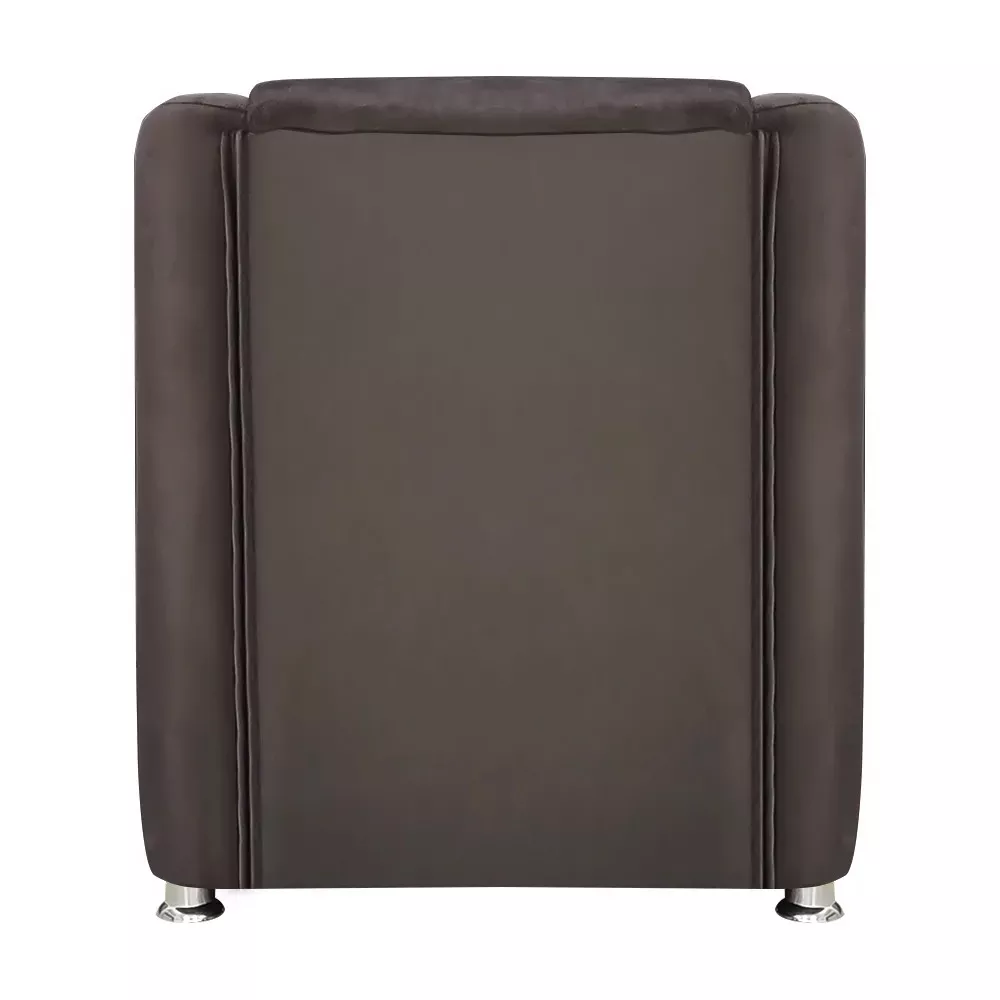 Image 4 of 7 of Poltrona Decorativa Gabi para Recepção Sala e Quarto Suede Marrom Castor - Speciale Home