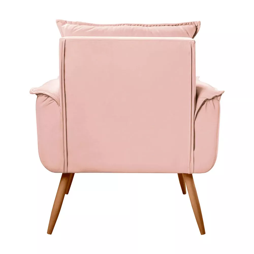 Image 6 of 7 of Poltrona Decorativa Opala Veludo Rose - Speciale Home