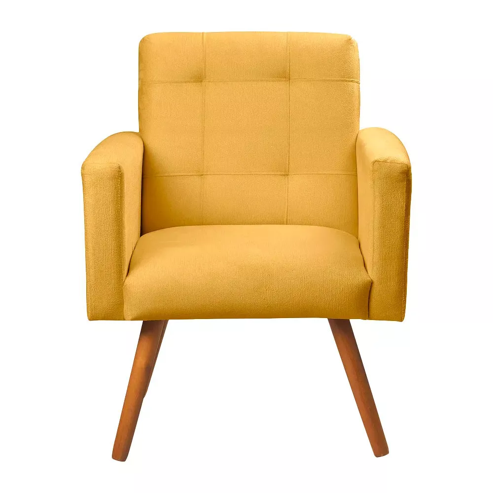 Image 3 of 7 of Poltrona Decorativa Sabrina Veludo Amarelo - Speciale Home