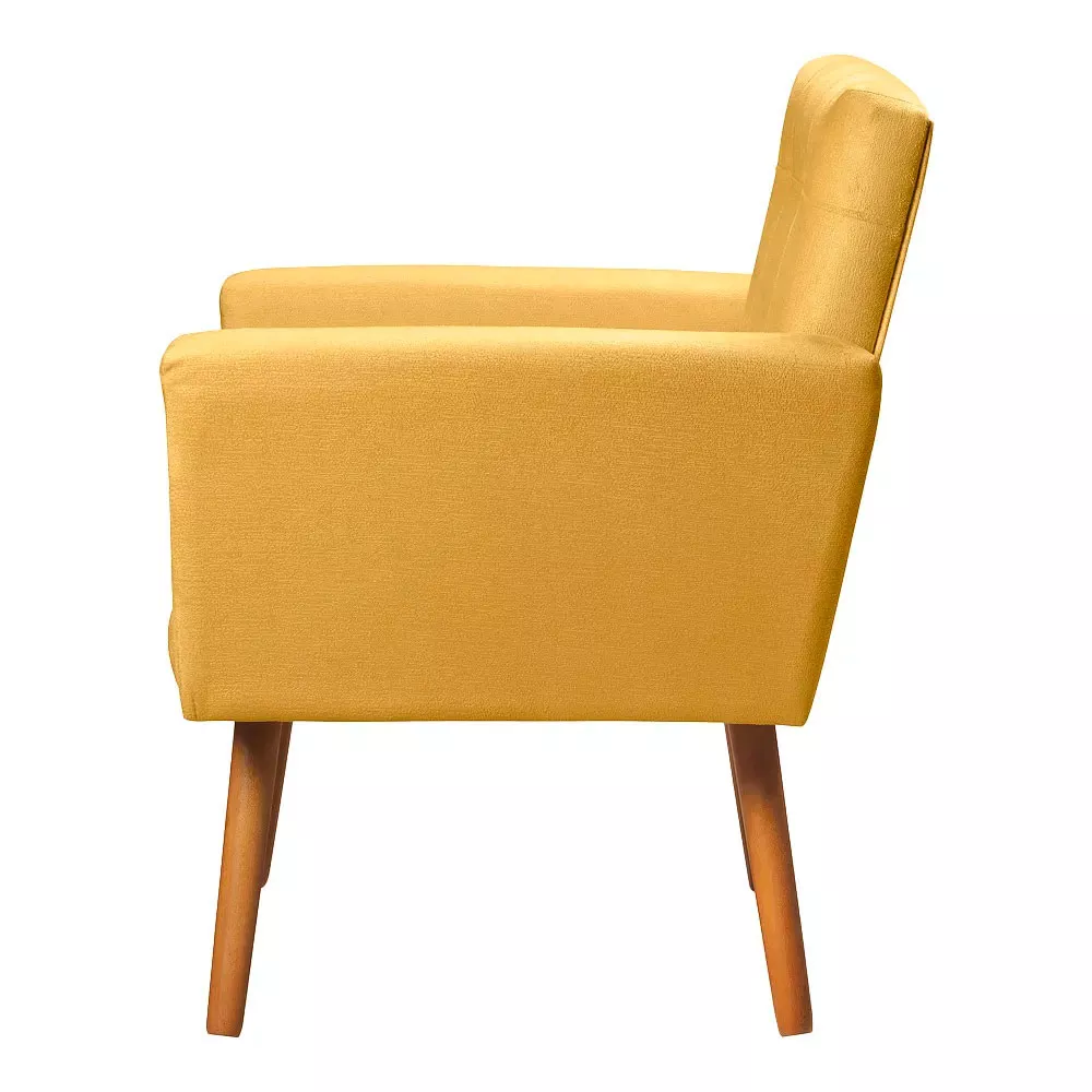 Image 5 of 7 of Poltrona Decorativa Sabrina Veludo Amarelo - Speciale Home