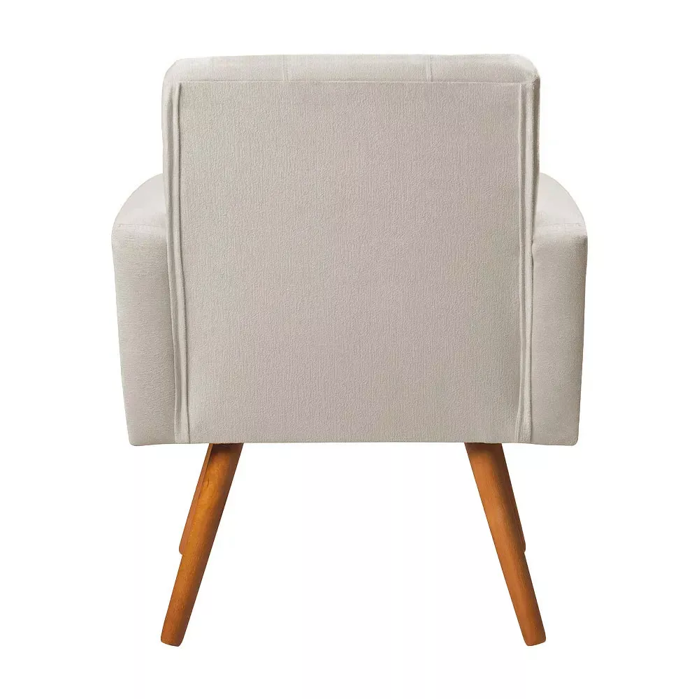 Image 3 of 6 of Conjunto de 2 Poltronas Decorativas Sabrina Veludo Bege Marfim - Speciale Home