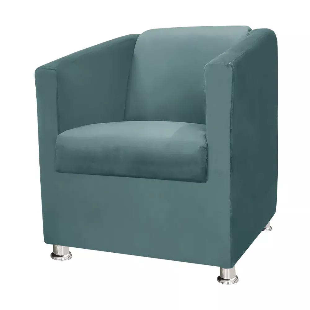 Image 0 of 7 of Poltrona Decorativa Gabi para Recepção Sala e Quarto Veludo Turquesa - Speciale Home