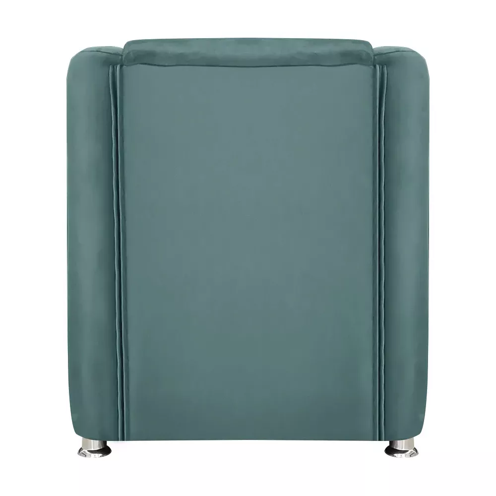 Image 4 of 7 of Poltrona Decorativa Gabi para Recepção Sala e Quarto Veludo Turquesa - Speciale Home