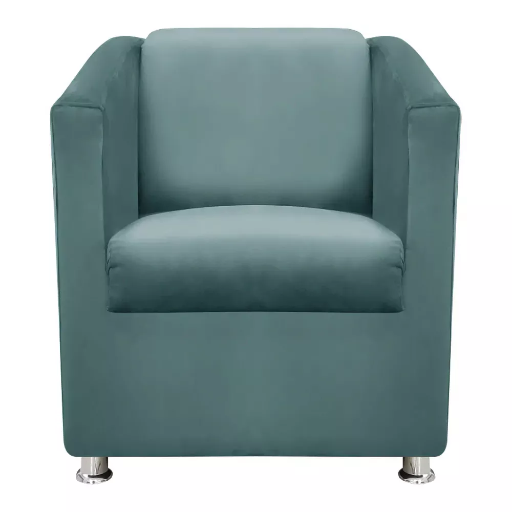 Image 5 of 7 of Poltrona Decorativa Gabi para Recepção Sala e Quarto Veludo Turquesa - Speciale Home