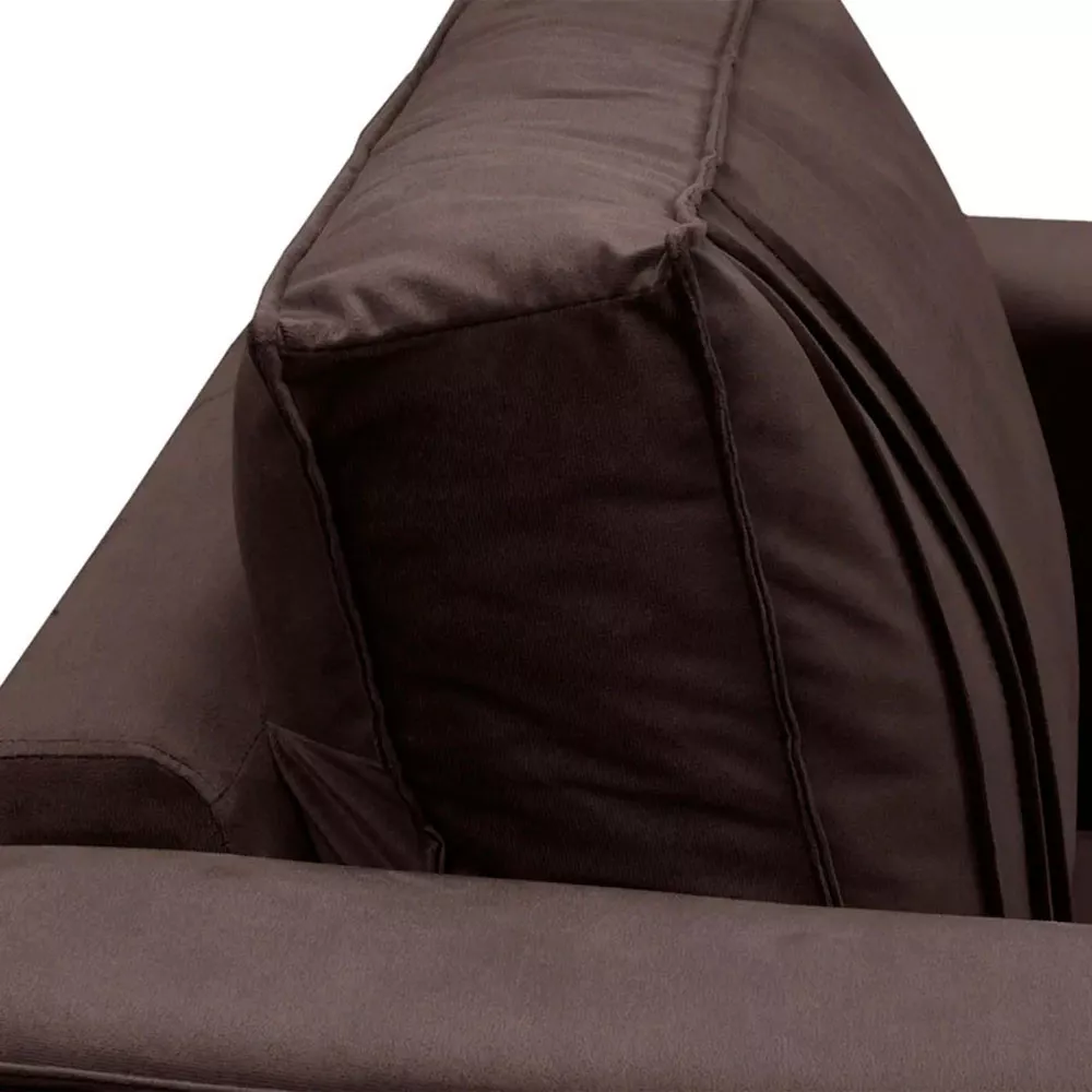 Image 4 of 7 of Kit 2 Poltronas Decorativa Riviera Veludo Marrom Chocolate - Speciale Home
