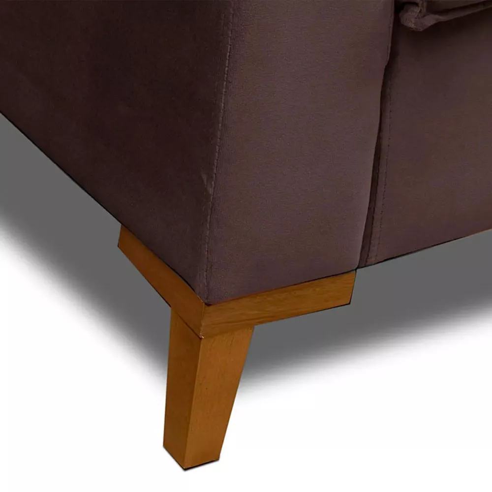 Image 6 of 7 of Kit 2 Poltronas Decorativa Riviera Veludo Marrom Chocolate - Speciale Home