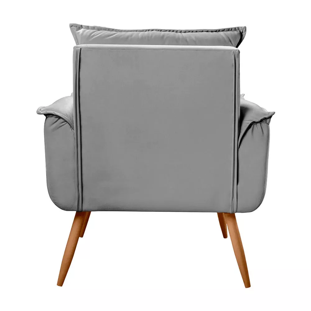 Image 3 of 7 of Conjunto de 2 Poltronas Opala Veludo Cinza Chumbo - Speciale Home
