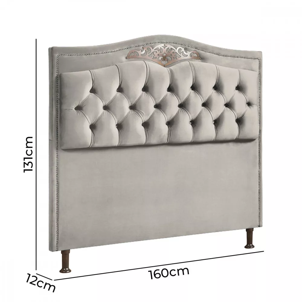 Image 2 of 4 of Cabeceira Holanda 1,60 para Cama Box Queen - Veludo