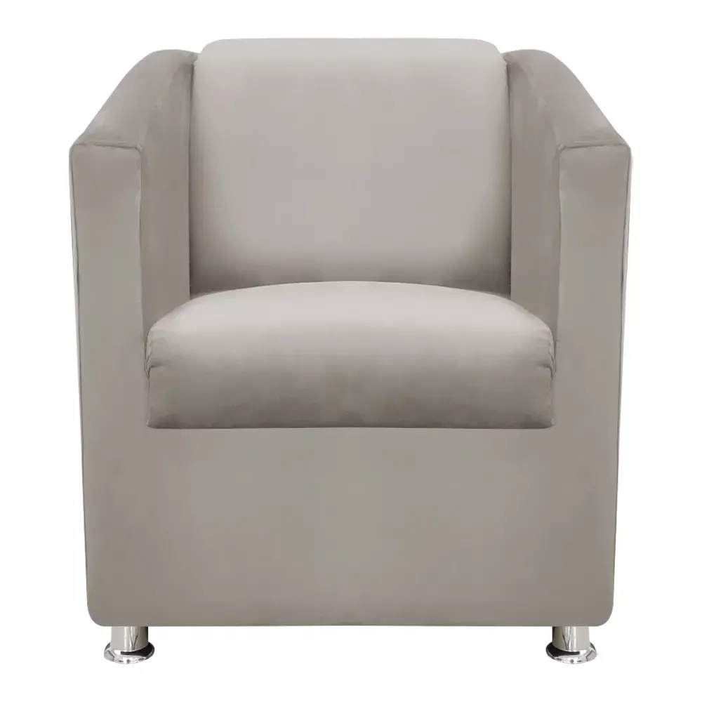 Image 5 of 7 of Poltrona Decorativa Gabi para Recepção Sala e Quarto Veludo Bege - Speciale Home